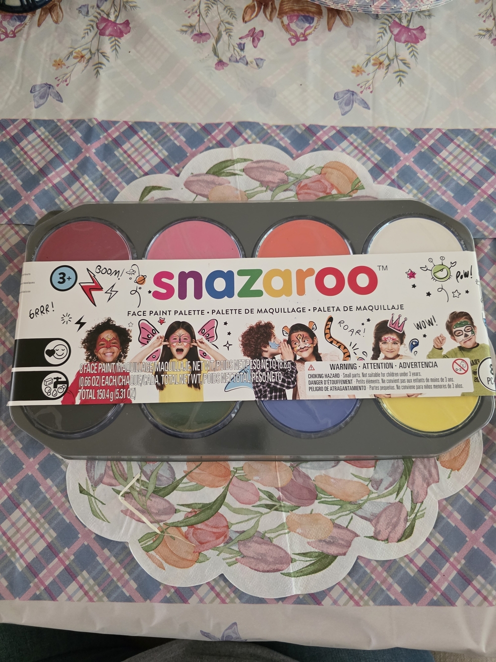 NEW! Snazaroo Face Paint Palette - Bright Multicolor Set
